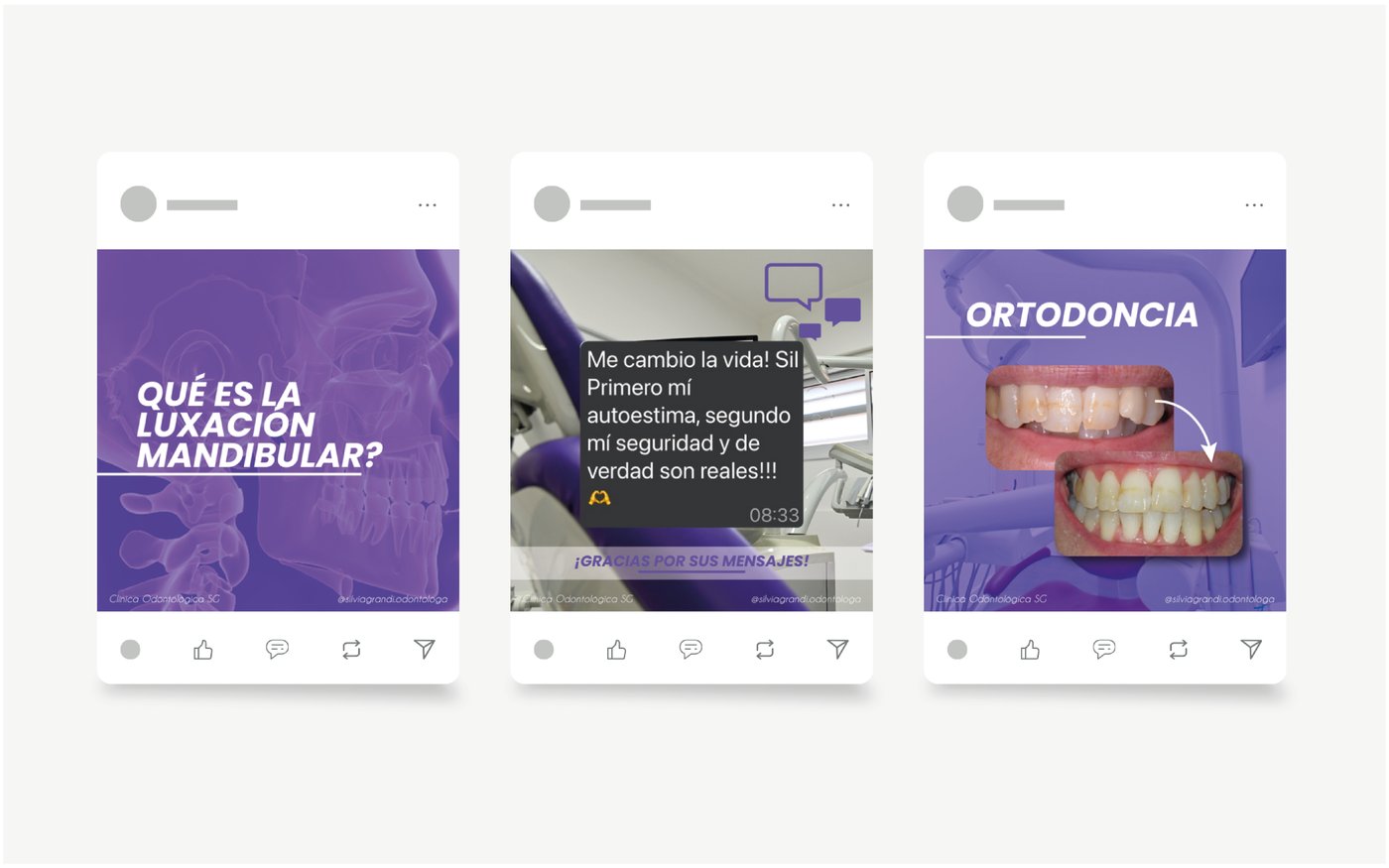 Clínica Odontológica SG — posteos de Instagram
